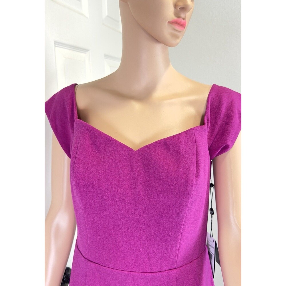 Adrianna Papell Aidan Mattox Women’s 8 Fuchsia Sweetheart Off Shoulder Dress NWT - Picture 3 of 10